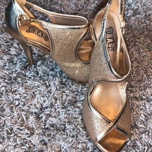 Gold formal heels